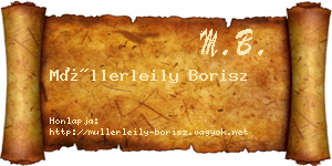Müllerleily Borisz névjegykártya